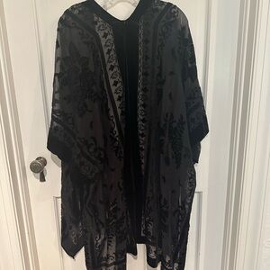 Black Velvet Sheer Kimono